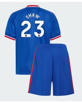 Billige Fotballdrakt Manchester United Luke Shaw #23 Replika Bortedraktsett Barn 2026-27 Kortermet (med bukser)